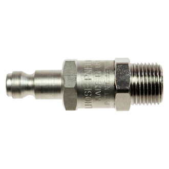 Acme Automotive® - Auto-Style 3/8" (M) NPT x 1/4" Plated Steel Automotive Interchange Quick Coupler Plug