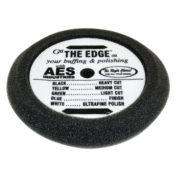 AES Industries® - The Edge™ 9-1/4" Foam Black Aggressive Cut Hook-and-Loop Compounding Pad