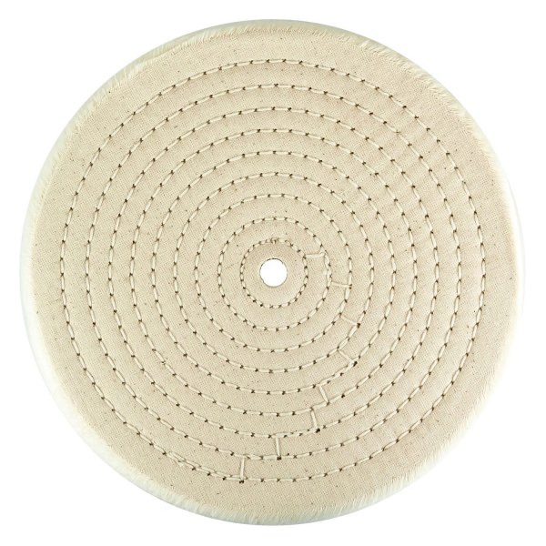 AES Industries® - 8" Cotton White Full Sew Buffing Wheel