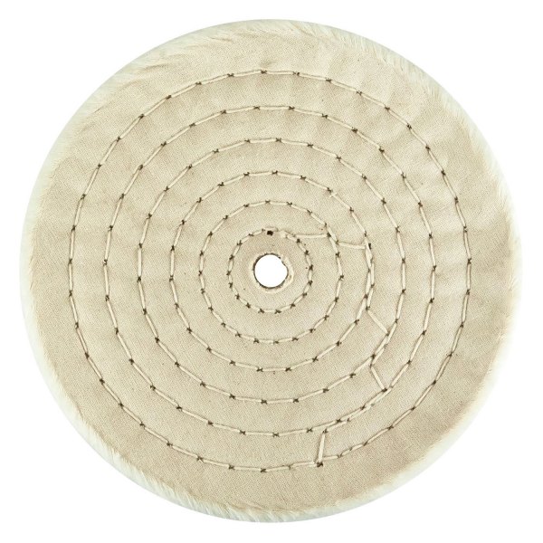 AES Industries® - 6" Cotton White Full Sew Buffing Wheel