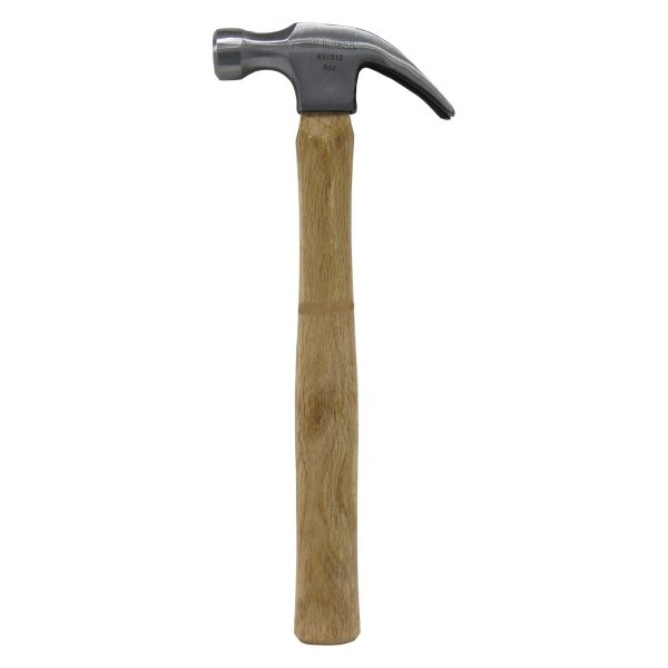 Allied Tools® - 8 oz. Hardwood Handle Smooth Face Curved Claw Hammer