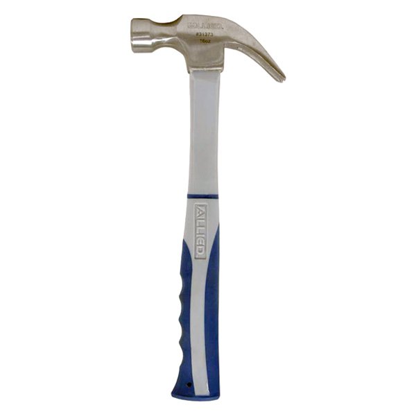 Allied Tools® - 16 oz. Fiberglass/Rubber Handle Smooth Face Curved Claw Hammer