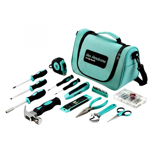 Allied Tools® - Her Hardware™ 19-piece Homeowners Tool Set in Tool Roll