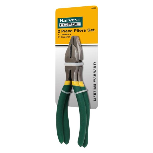 Allied Tools® - Harvest FORGE™ 2-piece 6" to 7" Dipped Handle Mixed Pliers Set