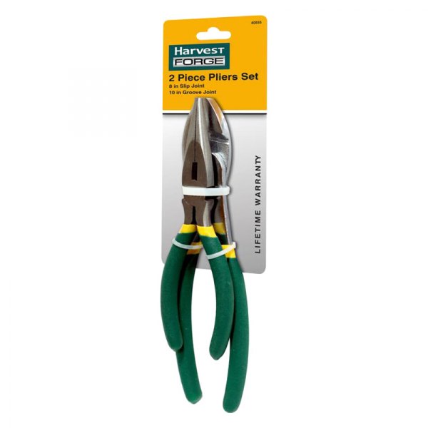Allied Tools® - Harvest FORGE™ 2-piece 8" to 10" Dipped Handle Mixed Pliers Set