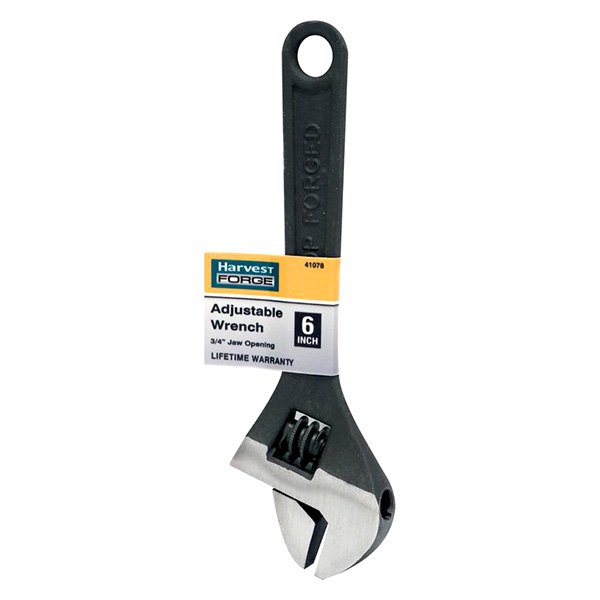 Allied Tools® - Harvest FORGE™ 3/4" x 6" OAL Black Oxide Plain Handle Adjustable Wrench