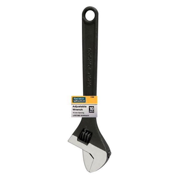 Allied Tools® - Harvest FORGE™ 1-1/8" x 10" OAL Black Oxide Plain Handle Adjustable Wrench