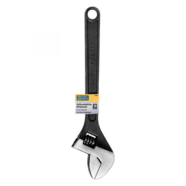 Allied Tools® - Harvest FORGE™ 2-1/4" x 18" OAL Black Oxide Plain Handle Adjustable Wrench