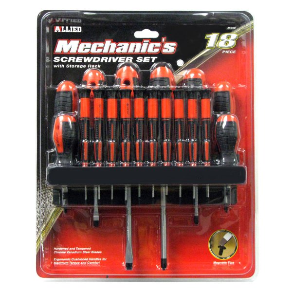Allied Tools® - 18-piece Multi Material Handle Standard & Precision Phillips/Slotted/Torx Mixed Screwdriver Set