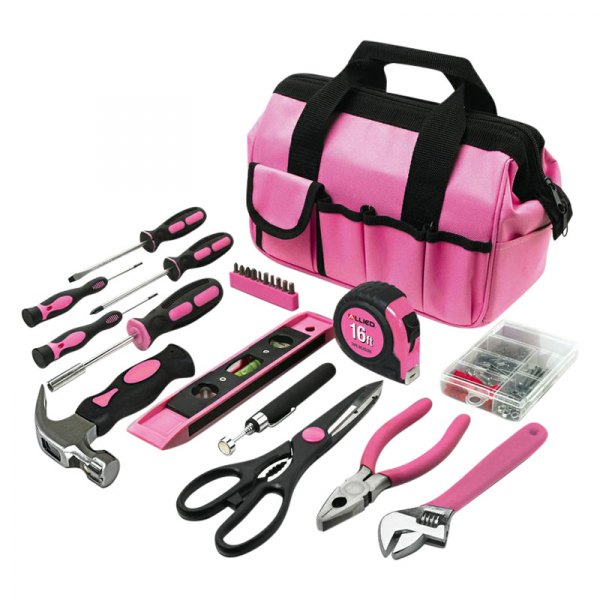 Allied Tools® - 76-piece Project and Repair Tool Set in Pink Tool Bag