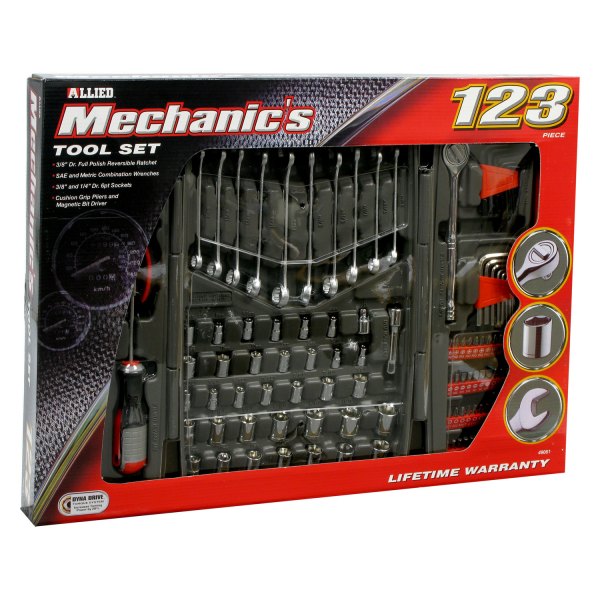 Allied Tools® - 123-piece Mechanics Tool Set in Molded Storage Case