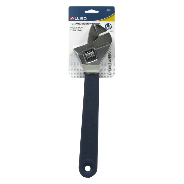 Allied Tools® - 1-5/16" x 12" OAL Chrome Dipped Handle Adjustable Wrench