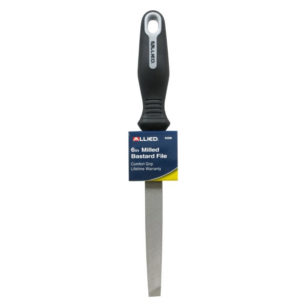 Allied Tools® - 6" Rectangular American Pattern Milled Bastard File with Handle