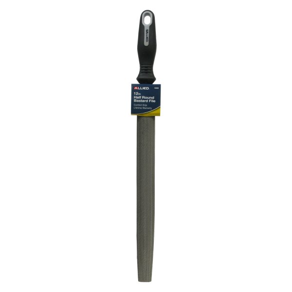 Allied Tools® - 12" Half Round American Pattern Bastard File with Handle