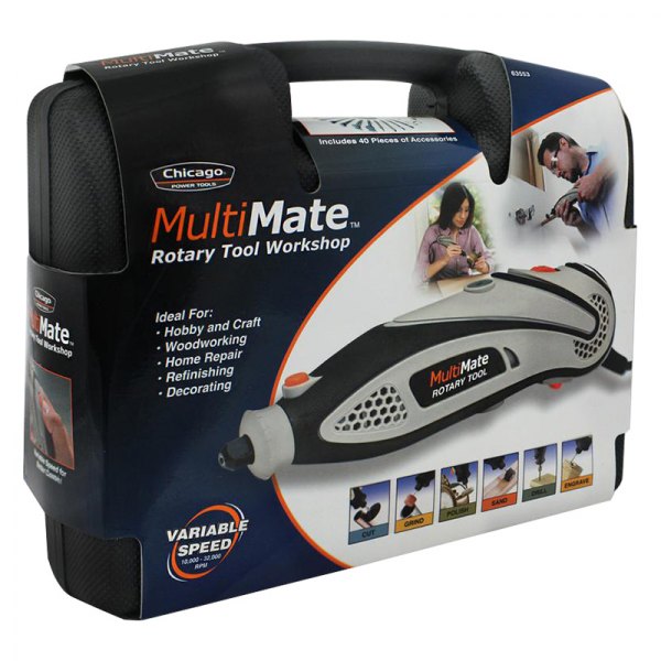 Allied Tools® - CHICAGO™ MultiMate™ 3/32"-1/8" 120 V 1.0 A Corded Variable Speed Rotary Tool Kit