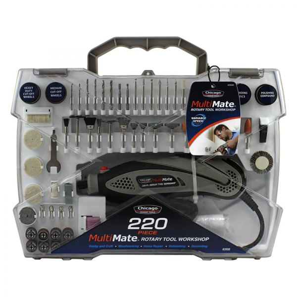 Allied Tools® - CHICAGO™ 3/32"-1/8" 120 V 1.2 A Corded Variable Speed Rotary Tool Kit