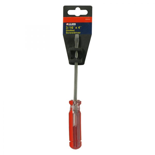 Allied Tools® - 3/16" x 4" Dipped Handle Pocket Clip Slotted Screwdriver