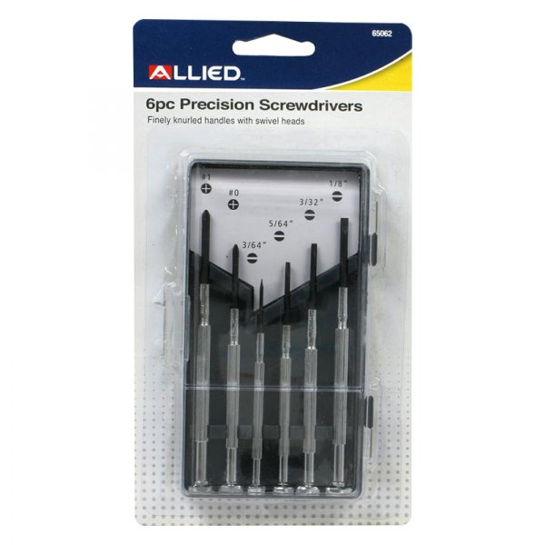 Allied Tools® - 6-piece Metal Handle Precision Phillips/Slotted Mixed Screwdriver Set