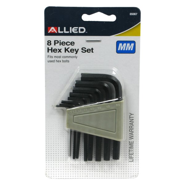 Allied Tools® - 8-Piece 1.5 to 6 mm Metric Hex Key Set