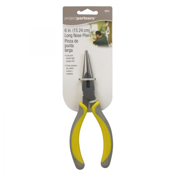 Allied Tools® - ProjectPartners™ 6" Box Joint Straight Jaws Multi-Material Handle Cutting Needle Nose Pliers