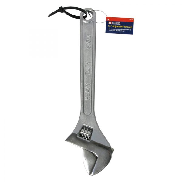 Allied Tools® - 15" OAL Chrome Dipped Handle Adjustable Wrench