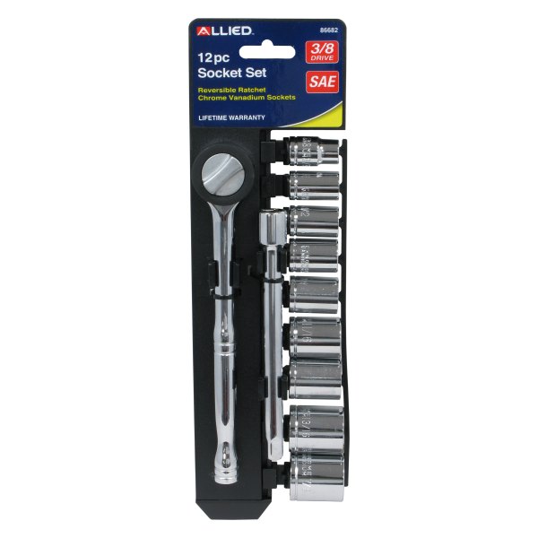 Allied Tools® - 3/8" Drive 6-Point SAE Socket Set 12 Pieces