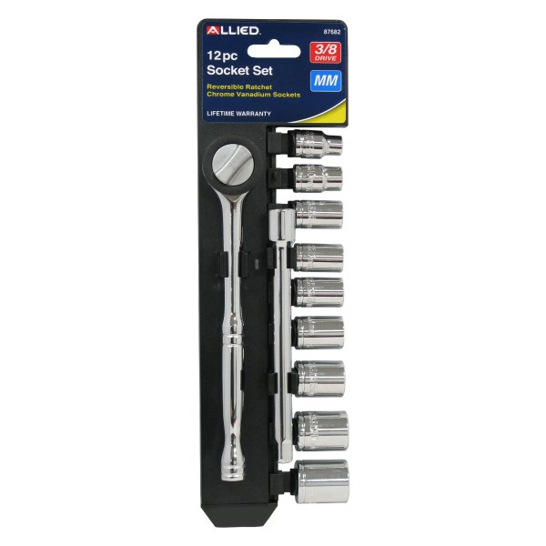 Allied Tools® - 3/8" Drive 6-Point Metric Socket Set 12 Pieces
