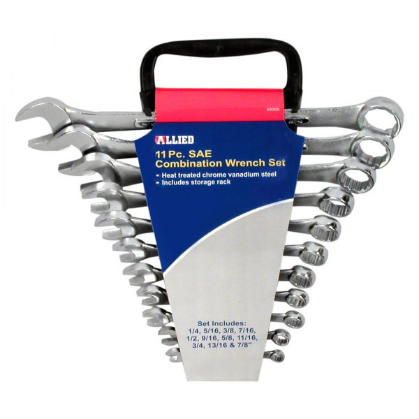 Allied Tools® - 11-piece 1/2" to 1/4" 12-Point Angled Head Combination Wrench Set