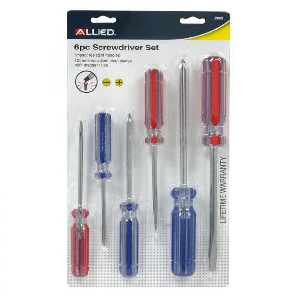 Allied Tools® - 6-piece Dipped Handle Phillips/Slotted Mixed Screwdriver Set