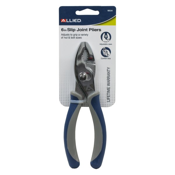Allied Tools® - 6" Multi-Material Handle Round Nose Slip Joint Pliers
