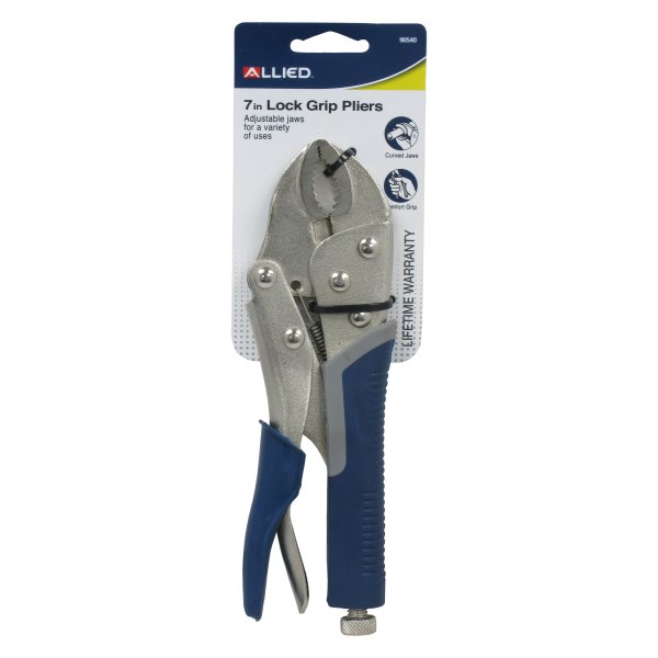 Allied Tools® - 7" Multi-Material Handle Curved Jaws Lock Grip Locking Pliers