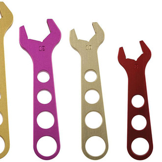 AllStar Performance® - 5-piece -6 AN to -16 AN Hex Multi Color Single Open End Wrench Set