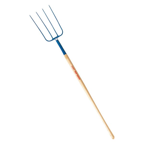 AMES® - True Temper™ 4-Tine Manure Fork with 48" Straight Wood Handle