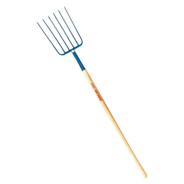AMES® - True Temper™ 6-Tine Manure Fork with 48" Straight Wood Handle