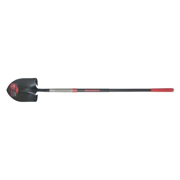 AMES® - Razor-Back™ SuperSocket™ PowerStep™ Round Shovel with 48" Straight Fiberglass Handle