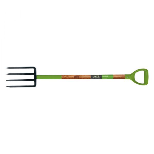 AMES® - 4-Tine Spading Fork with 30" D-Grip Wood Handle