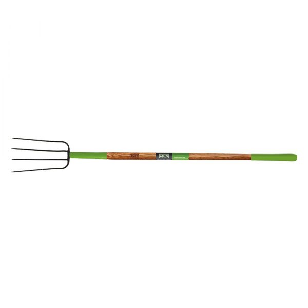 AMES® - 4-Tine Manure Fork with 61" Straight Wood Handle