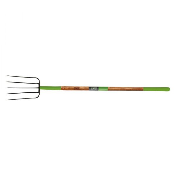 AMES® - 5-Tine Manure Fork with 61" Straight Wood Handle