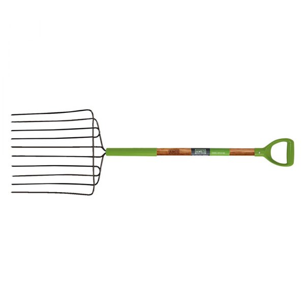 AMES® - 10-Tine Ensilage Fork with 30" D-Grip Wood Handle