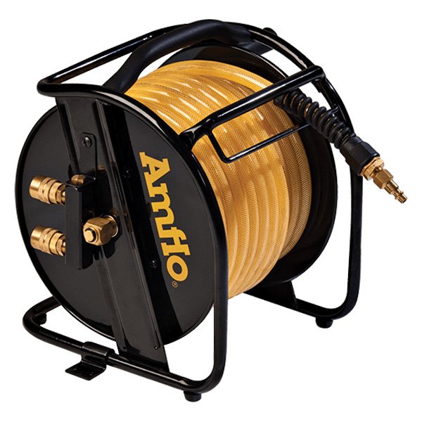 Amflo® - Manual Air Hose Reel with Gold 3/8" x 75' Air Hose