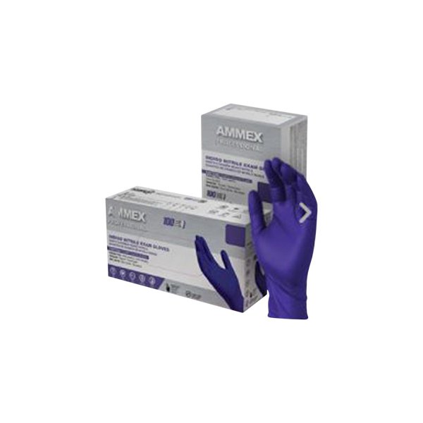 Ammex® - Professional™ Medium Powder-Free Indigo Nitrile Disposable Gloves