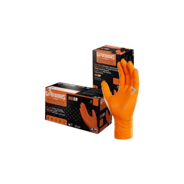 AMMEX Gloveworks® HD Orange Nitrile Gloves