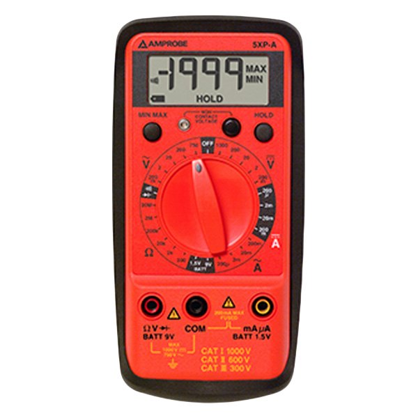 Amprobe® - VolTect™ Compact Multimeter with VolTect Non-Contact Voltage Detection (AC/DC Voltage, AC/DC Current, Resistance, Diode Test, Battery Test, Continuity Test, Non-Contact Voltage Detection)