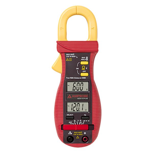 Amprobe® - Dual Display Multimeter with Clamp Meter and Termometer (AC/DC Voltage, AC Current, Resistance, Capacitance, Frequency, Temperature Measurement)