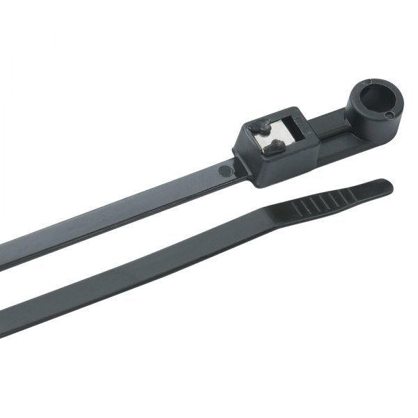 Ancor® - 8" x 50 lb Nylon Black UV Resistant Self-Cutting Mountable Cable Ties