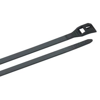 Ancor® 199329 - 11" x 50 lb Nylon Black UV Resistant Low-Profile Cable Ties