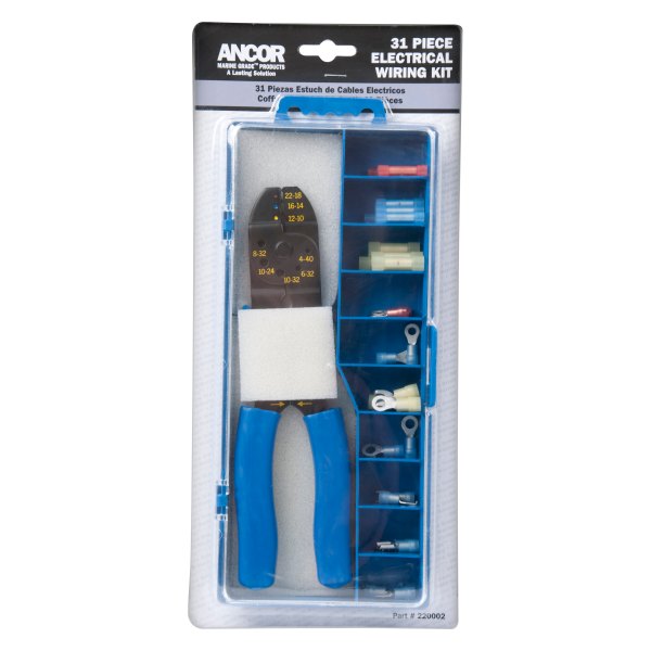 Ancor® - 30-Piece SAE 22-10 AWG Fixed Stripper/Crimper/Wire and Screw Cutter Multi-Tool Kit
