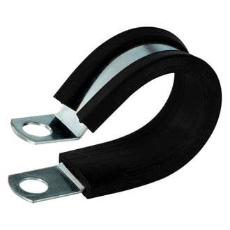 Ancor® - 1/4" SAE Silver Stainless Steel Padded Cable Clamps with Neoprene Rubber
