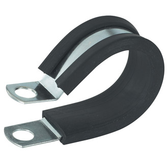 Ancor® - 1-1/2" SAE Silver Stainless Steel Padded Cable Clamps with Neoprene Rubber