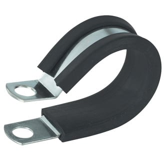 Ancor® - 1-3/4" SAE Silver Stainless Steel Padded Cable Clamps with Neoprene Rubber